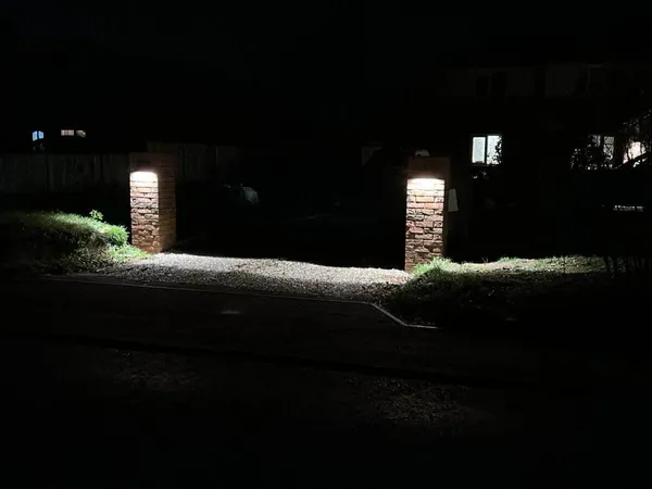 Exterior security lighting installation