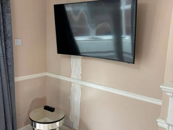 Media wall wiring and TV point installation