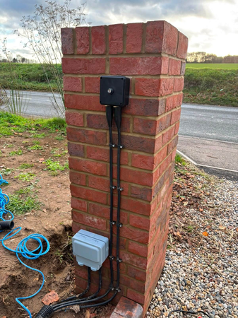 External power installation for an EV charger point